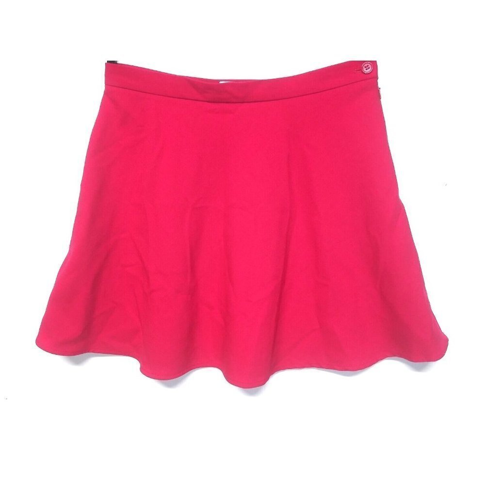 French Connection Mini Skirt RED US Sz 6 Side Zip Waist 28" UK 10 EUC